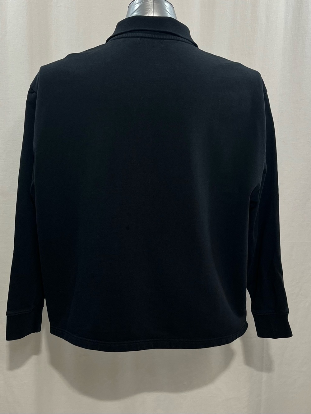Men’s Calvin Klein large relax fit Black Pullover Half-Zip with White Logo 1497 - Picture 2 of 2